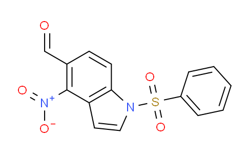 CAS No. 827607-94-3, 4-Nitro-1-(phenylsulfonyl)-1H-indole-5-carbaldehyde