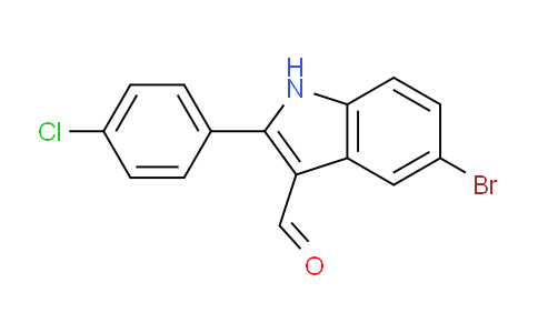 CAS No. 587828-26-0, 5-Bromo-2-(4-chlorophenyl)-1H-indole-3-carbaldehyde