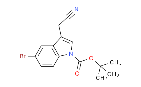 CAS No. 1419874-03-5, tert-Butyl 5-bromo-3-(cyanomethyl)-1H-indole-1-carboxylate