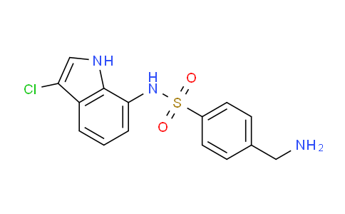 CAS No. 872543-17-4, 4-(Aminomethyl)-N-(3-chloro-1H-indol-7-yl)benzenesulfonamide