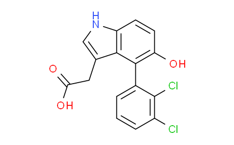 CAS No. 1361789-25-4, 2-(4-(2,3-Dichlorophenyl)-5-hydroxy-1H-indol-3-yl)acetic acid