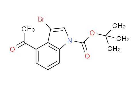 CAS No. 1707568-83-9, tert-Butyl 4-acetyl-3-bromo-1H-indole-1-carboxylate