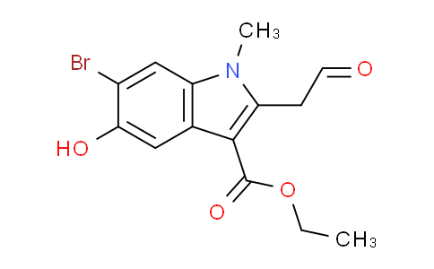 CAS No. 1704066-49-8, ethyl 6-bromo-5-hydroxy-1-methyl-2-(2-oxoethyl)-1H-indole-3-carboxylate