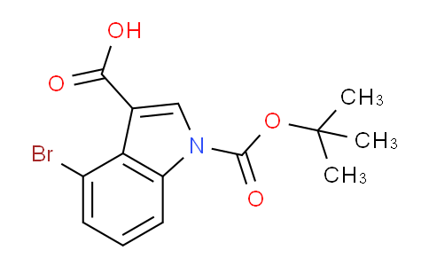 CAS No. 914203-00-2, 4-Bromo-1-(tert-butoxycarbonyl)-1H-indole-3-carboxylic acid