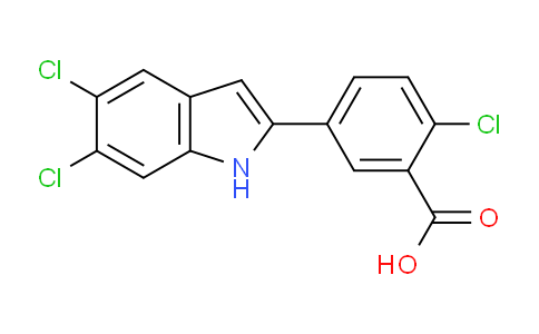 CAS No. 835595-01-2, 2-Chloro-5-(5,6-dichloro-1H-indol-2-yl)benzoic acid
