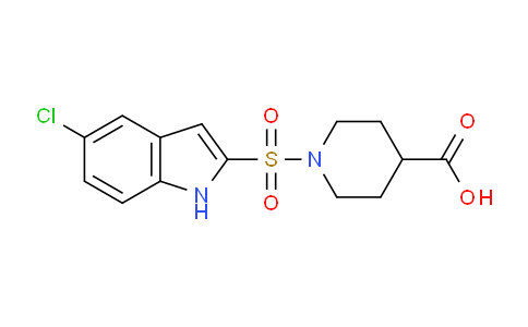 CAS No. 919792-79-3, 1-((5-Chloro-1H-indol-2-yl)sulfonyl)piperidine-4-carboxylic acid
