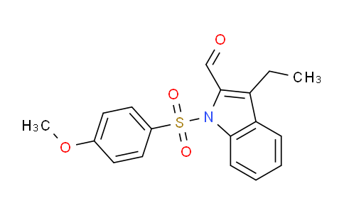 CAS No. 88939-67-7, 3-Ethyl-1-((4-methoxyphenyl)sulfonyl)-1H-indole-2-carbaldehyde
