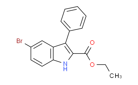 CAS No. 59394-42-2, Ethyl 5-bromo-3-phenyl-1H-indole-2-carboxylate