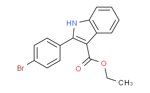 CAS No. 1423701-42-1, Ethyl 2-(4-bromophenyl)-1H-indole-3-carboxylate