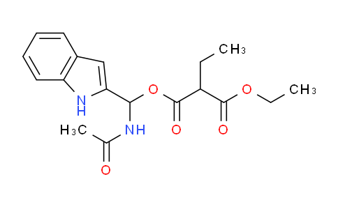 CAS No. 13373-31-4, 1-(Acetamido(1H-indol-2-yl)methyl) 3-ethyl 2-ethylmalonate