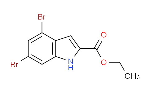 CAS No. 704909-87-5, Ethyl 4,6-dibromo-1H-indole-2-carboxylate