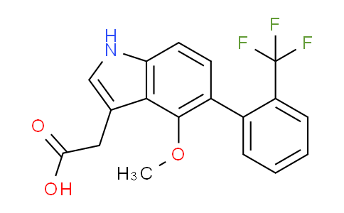 CAS No. 1261729-98-9, 4-Methoxy-5-(2-(trifluoromethyl)phenyl)-indole-3-acetic acid