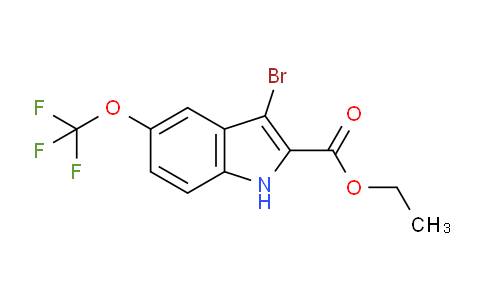 CAS No. 1227955-21-6, Ethyl 3-bromo-5-(trifluoromethoxy)-1H-indole-2-carboxylate