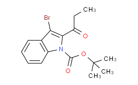 CAS No. 1707391-49-8, tert-Butyl 3-bromo-2-propionyl-1H-indole-1-carboxylate