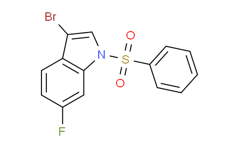 CAS No. 1504489-66-0, 3-Bromo-6-fluoro-1-(phenylsulfonyl)-1H-indole