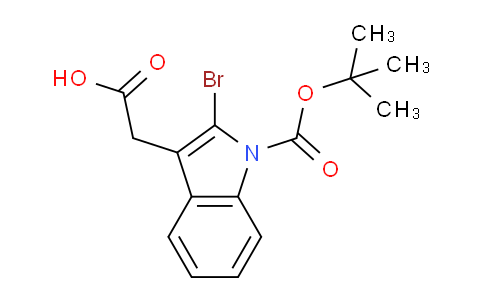 CAS No. 1822793-18-9, 2-(2-Bromo-1-(tert-butoxycarbonyl)-1H-indol-3-yl)acetic acid