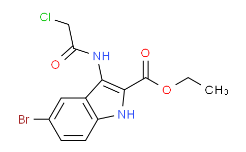 CAS No. 1134334-60-3, Ethyl 5-bromo-3-(2-chloroacetamido)-1H-indole-2-carboxylate