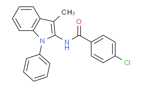 CAS No. 138349-55-0, 4-Chloro-N-(3-methyl-1-phenyl-1H-indol-2-yl)benzamide