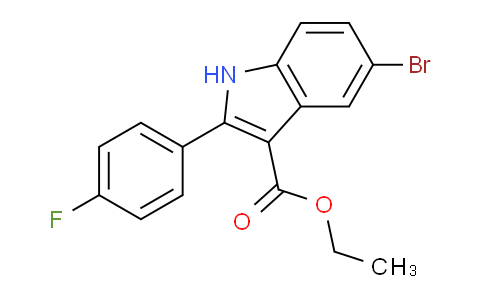 CAS No. 1215106-46-9, Ethyl 5-bromo-2-(4-fluorophenyl)-1H-indole-3-carboxylate