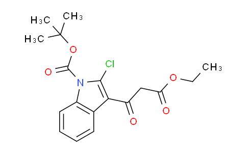 CAS No. 180922-72-9, tert-Butyl 2-chloro-3-(3-ethoxy-3-oxopropanoyl)-1H-indole-1-carboxylate
