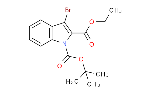 CAS No. 1135283-20-3, 1-tert-Butyl 2-ethyl 3-bromo-1H-indole-1,2-dicarboxylate