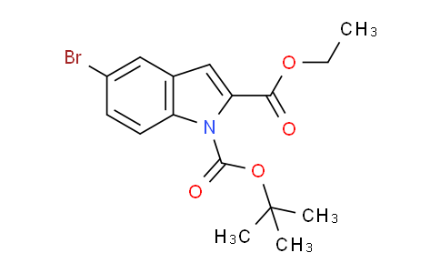 CAS No. 937602-51-2, 1-tert-Butyl 2-ethyl 5-bromo-1H-indole-1,2-dicarboxylate