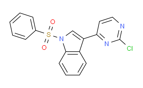CAS No. 882562-58-5, 3-(2-Chloropyrimidin-4-yl)-1-(phenylsulfonyl)-1H-indole