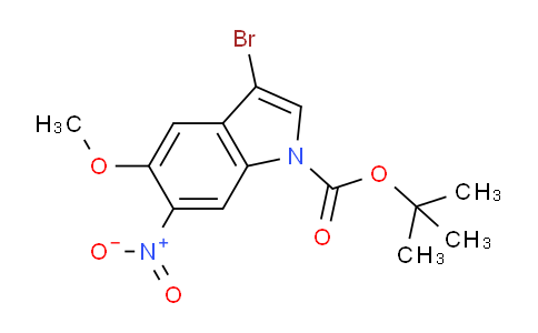 CAS No. 1822816-83-0, tert-Butyl 3-bromo-5-methoxy-6-nitro-1H-indole-1-carboxylate
