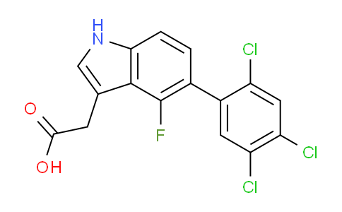 CAS No. 1261835-65-7, 4-Fluoro-5-(2,4,5-trichlorophenyl)indole-3-acetic acid