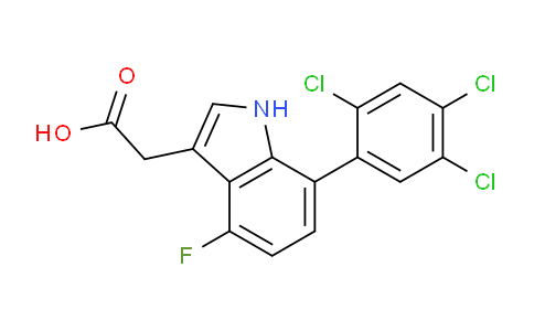 CAS No. 1261817-07-5, 4-Fluoro-7-(2,4,5-trichlorophenyl)indole-3-acetic acid