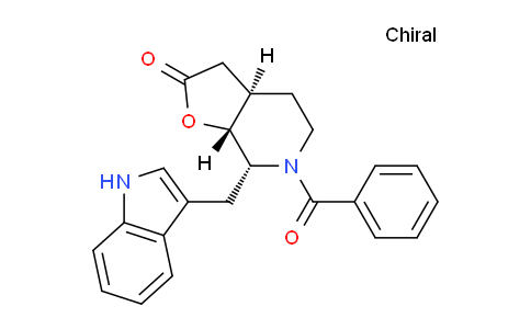 CAS No. 30338-80-8, (3AR,7R,7aR)-7-((1H-indol-3-yl)methyl)-6-benzoylhexahydrofuro[2,3-c]pyridin-2(3H)-one