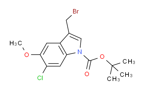 CAS No. 172169-91-4, tert-Butyl 3-(bromomethyl)-6-chloro-5-methoxy-1H-indole-1-carboxylate