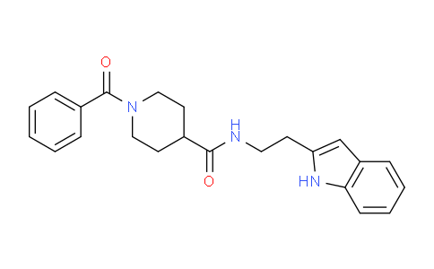 CAS No. 649561-61-5, N-(2-(1H-Indol-2-yl)ethyl)-1-benzoylpiperidine-4-carboxamide