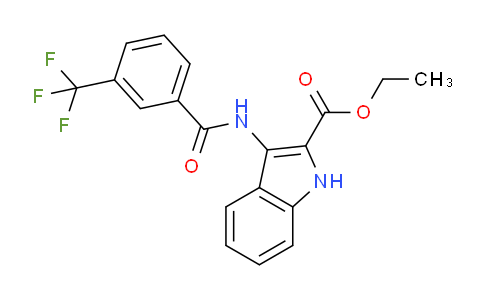 CAS No. 338968-28-8, Ethyl 3-(3-(trifluoromethyl)benzamido)-1H-indole-2-carboxylate
