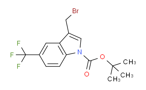 CAS No. 1823499-57-5, tert-Butyl 3-(bromomethyl)-5-(trifluoromethyl)-1H-indole-1-carboxylate