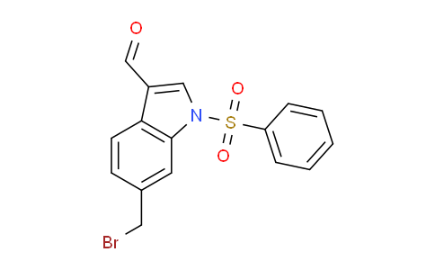 CAS No. 1956325-66-8, 6-(Bromomethyl)-1-(phenylsulfonyl)-1H-indole-3-carbaldehyde