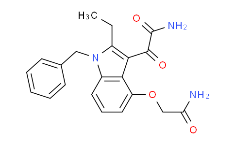 CAS No. 185298-58-2, 2-(4-(2-Amino-2-oxoethoxy)-1-benzyl-2-ethyl-1H-indol-3-yl)-2-oxoacetamide