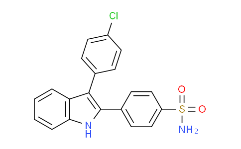 CAS No. 500870-88-2, 4-(3-(4-Chlorophenyl)-1H-indol-2-yl)benzenesulfonamide