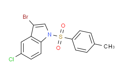 CAS No. 887338-49-0, 3-Bromo-5-chloro-1-(p-toluenesulfonyl)indole