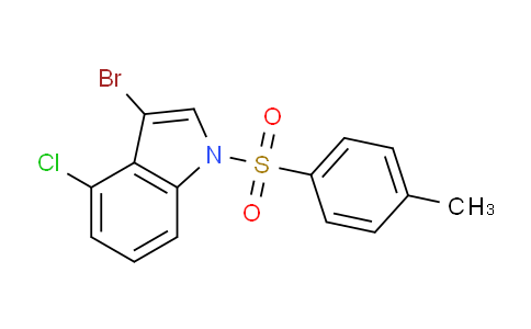 CAS No. 887338-47-8, 3-Bromo-4-chloro-1-(p-toluenesulfonyl)indole