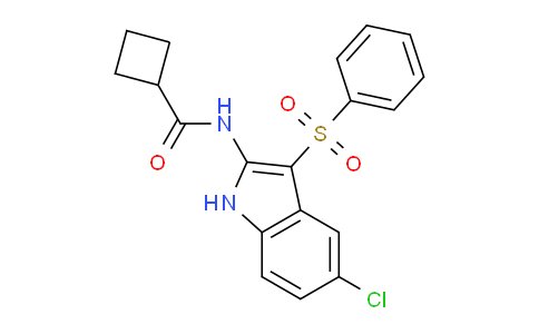 918493-32-0 | N-(5-Chloro-3-(phenylsulfonyl)-1H-indol-2-yl)cyclobutanecarboxamide