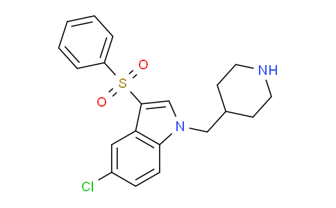 CAS No. 651334-64-4, 5-Chloro-3-(phenylsulfonyl)-1-(piperidin-4-ylmethyl)-1H-indole