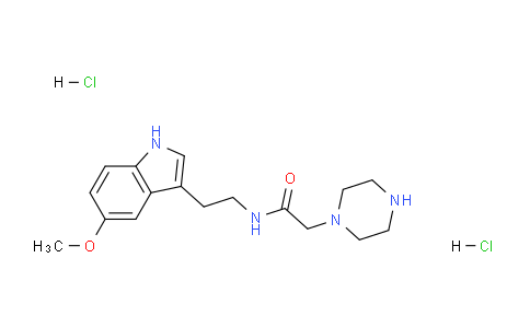 CAS No. 946744-56-5, N-(2-(5-Methoxy-1H-indol-3-yl)ethyl)-2-(piperazin-1-yl)acetamide dihydrochloride