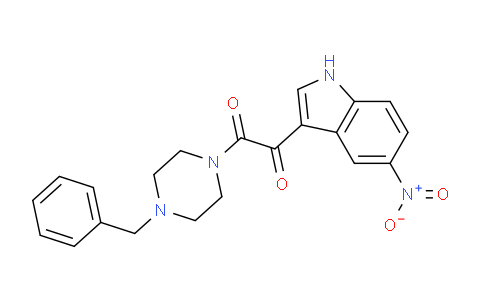 CAS No. 334973-49-8, 1-(4-Benzylpiperazin-1-yl)-2-(5-nitro-1H-indol-3-yl)ethane-1,2-dione