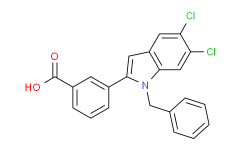 CAS No. 835595-10-3, 3-(1-Benzyl-5,6-dichloro-1H-indol-2-yl)benzoic acid