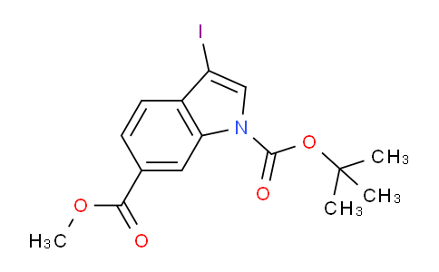 CAS No. 850374-94-6, 1-tert-Butyl 6-methyl 3-iodo-1H-indole-1,6-dicarboxylate