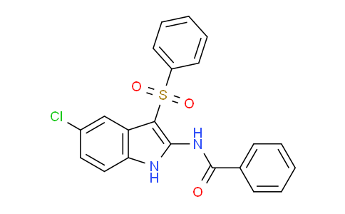 CAS No. 918493-52-4, N-(5-Chloro-3-(phenylsulfonyl)-1H-indol-2-yl)benzamide