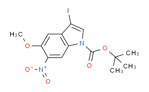 CAS No. 1823509-06-3, tert-Butyl 3-iodo-5-methoxy-6-nitro-1H-indole-1-carboxylate