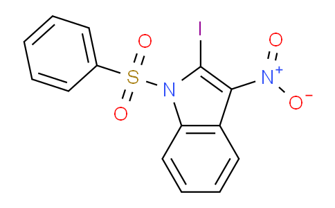 CAS No. 927807-86-1, 2-Iodo-3-nitro-1-(phenylsulfonyl)-1H-indole
