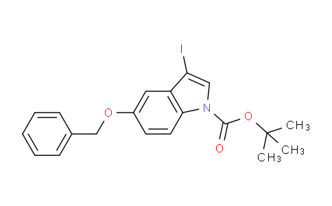 CAS No. 914349-29-4, tert-Butyl 5-(benzyloxy)-3-iodo-1H-indole-1-carboxylate